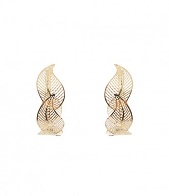 Creolen - Blatt, gold