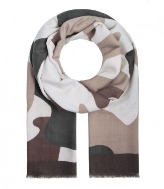 Damen Schal Camouflage, braun