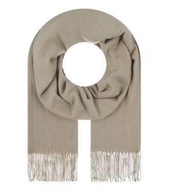 Damen Schal - einfarbiger Winterschal, taupe