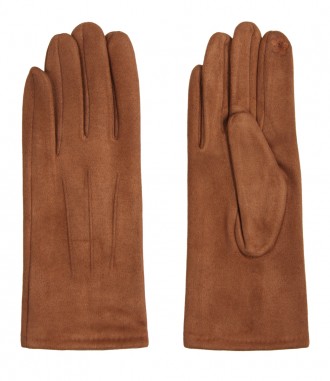 Einfarbige Damen Handschuhe, camel