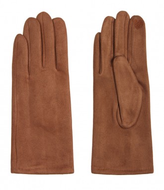 Einfarbige Damen Handschuhe, camel