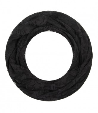 Damen Loop Schal - schmal, schwarz