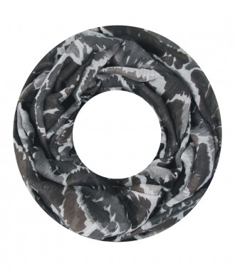 Damen Loop Schal, schwarz
