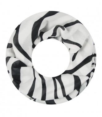 Damen Loop Schal, schwarz