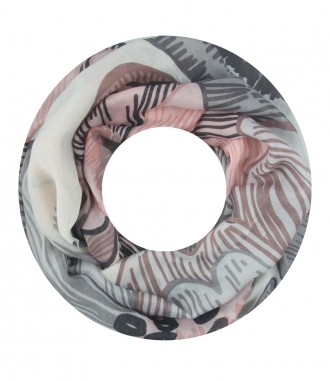 Damen Loop Schal, grau
