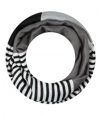 Damen Loop Schal, schmal, schwarz