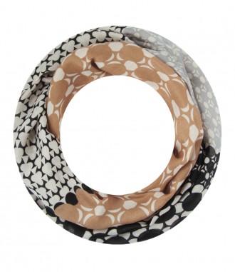Damen Loop Schal, schmal, schwarz