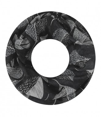 Damen Loop Schal, schwarz