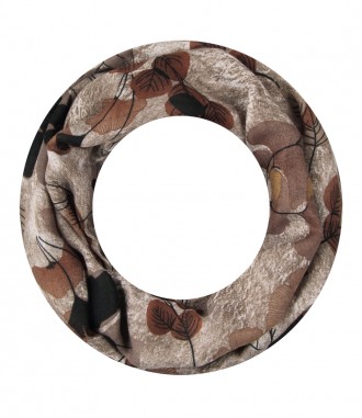 Damen Loop Schal, schmal, braun