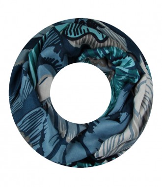 Damen Loop Schal, blau