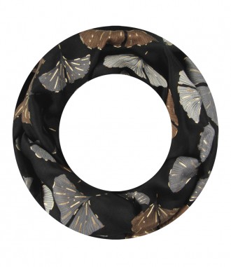 Damen Loop Schal, schmal, schwarz