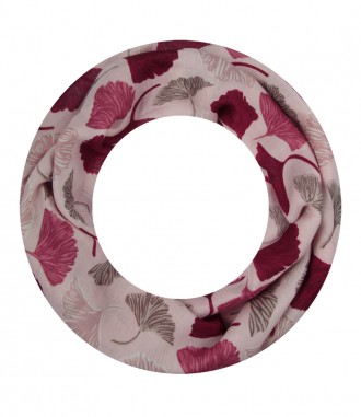Damen Loop Schal, schmal, rot