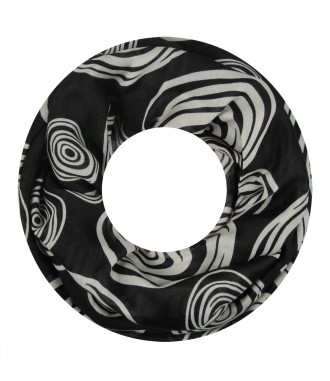 Damen Loop Schal, schwarz