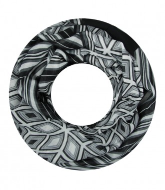 Damen Loop Schal, schwarz