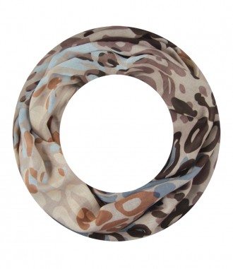 Damen Loop Schal, schmal, beige