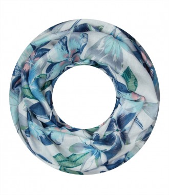 Damen Loop Schal, blau
