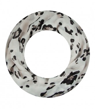 Damen Loop Schal, schmal, creme