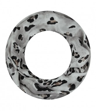 Damen Loop Schal, schmal, grau