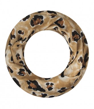 Damen Loop Schal, schmal, braun