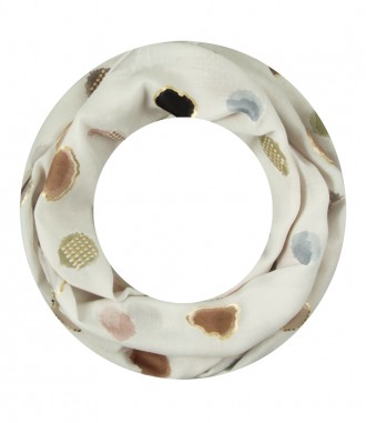 Damen Loop Schal, schmal, grau