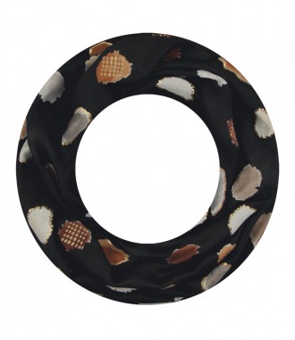 Damen Loop Schal, schmal, schwarz