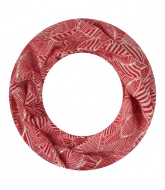 Damen Loop Schal, schmal, rot