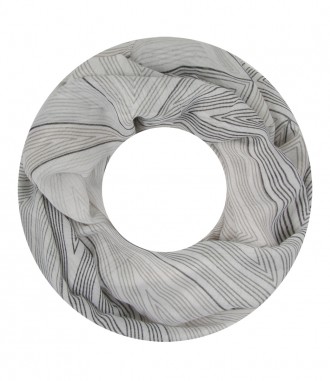 Damen Loop Schal, grau