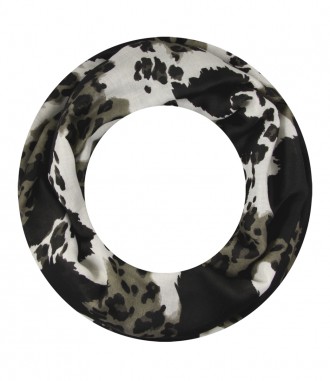 Damen Loop Schal, schmal, grau