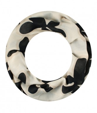 Damen Loop Schal, schmal, creme