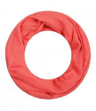 Loop Schal, schmal - einfarbig, koralle