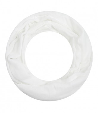 Loop Schal, schmal - einfarbig, weiß