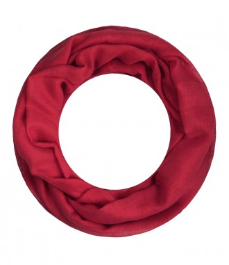 Loop Schal, schmal - einfarbig, rot