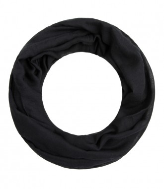 Loop Schal, schmal - einfarbig, schwarz