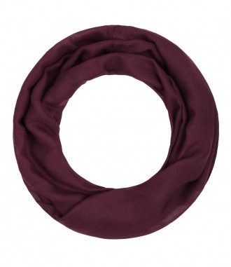 Loop Schal, schmal - einfarbig, weinrot