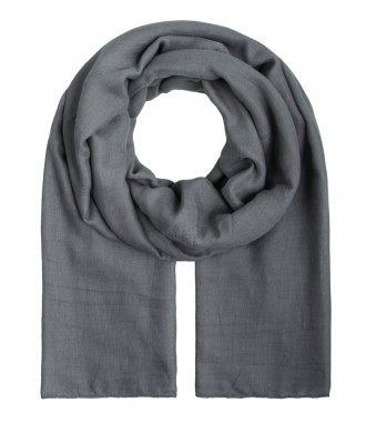 Damen Halstuch, XL - einfarbig, dunkelgrau