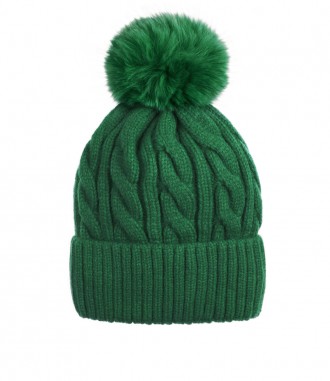 Mütze mit Teddy Innenfutter, grün
