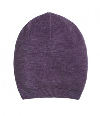 Basic Beanie Mütze - Feinstrick, violett