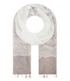 Damen Halstuch, schmal, beige
