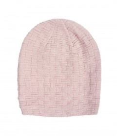 Damen Strick Beanie Mütze, rosa