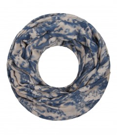 Damen Loop Schal gemustert, blau