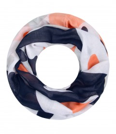 Damen Loop Schal Camouflage, navy