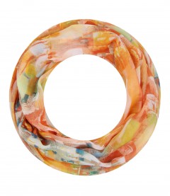 Damen Loop Schal - Farbverlauf, schmal, orange