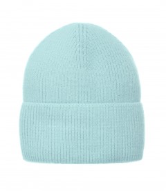 Basic Beanie Mütze - Feinstrick, hellblau