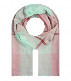 Damen Halstuch - Karo Muster, rosa