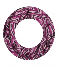 Damen Loop Schal, metallic, pink