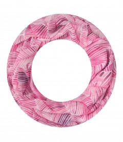 Damen Loop Schal, schmal, pink