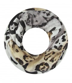 Damen Loop Schal, schwarz