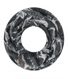 Damen Loop Schal, schwarz