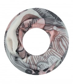 Damen Loop Schal, grau