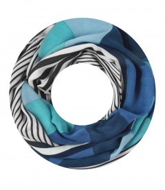 Damen Loop Schal, blau